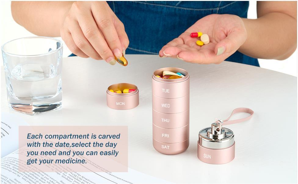 🚀 LIMITED OFFER 50% OFF – Shop Now! 🧳💊Metal Travel Pill Organizer
