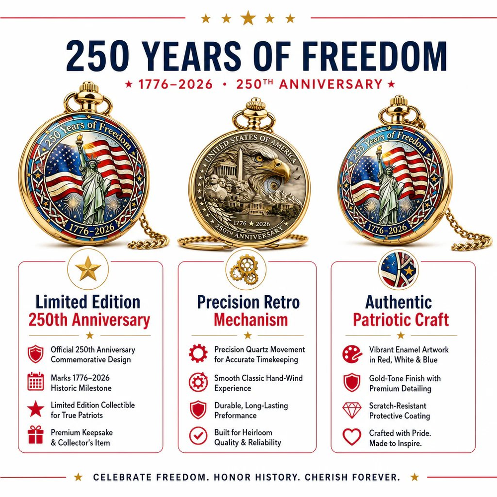 ⏳ ONLY 72 HOURS LEFT: USA 250TH POCKET WATCH ⏳