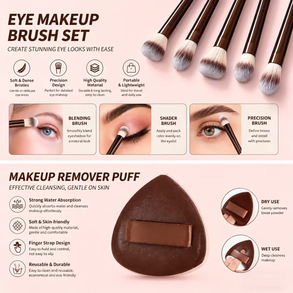 πβ¨ Professional Makeup Brush Set - Perfect for Women & Girls